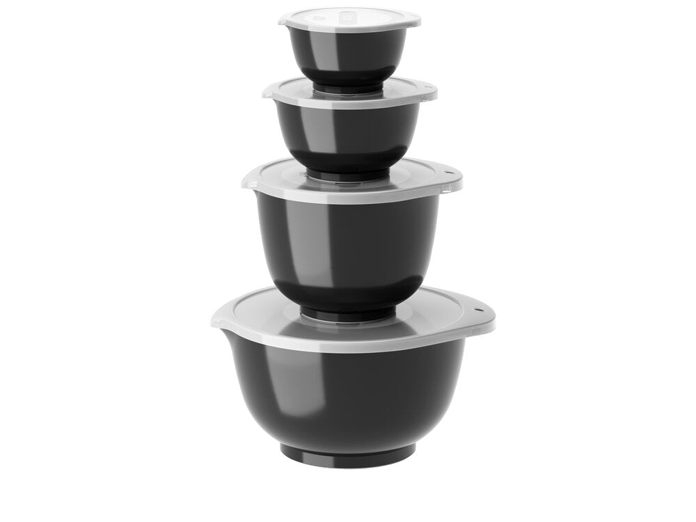 Margrethe røreskålesæt, sort - 4 stk.